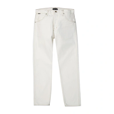 Shop Tom Ford Denim Jeans In White