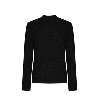 Shop Valentino Wool Sweater In Black