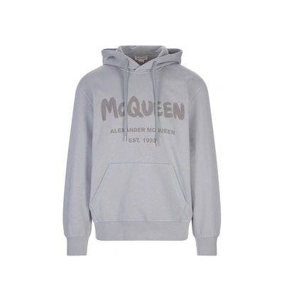 Shop Alexander Mcqueen Hoodie Sweatshirt In Gray