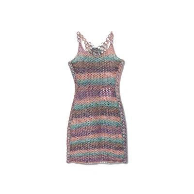 Shop Chloé Crochet Mini Dress In Pink