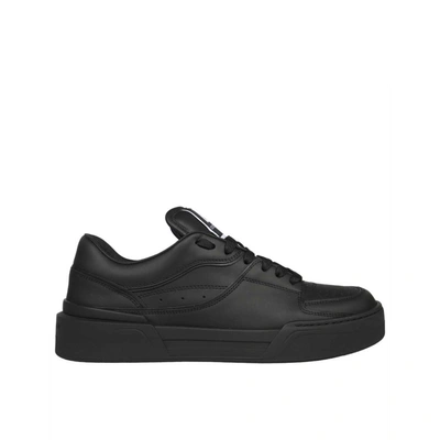 Shop Dolce & Gabbana Leather Sneakers In Black