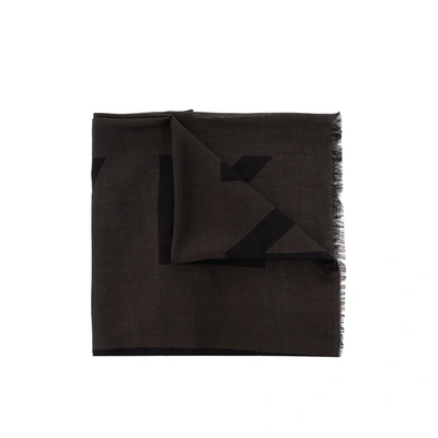 Givenchy Logo Scarf Men In Gray