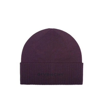 Givenchy Wool Logo Hat Women In Purple