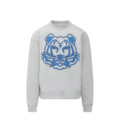 Shop Kenzo Printed Tiger Sweatshirt In Gray
