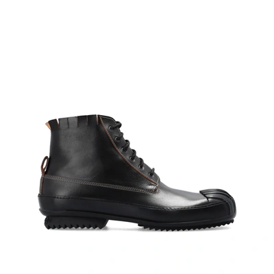 Shop Maison Margiela Leather High-top Sneakers In Black