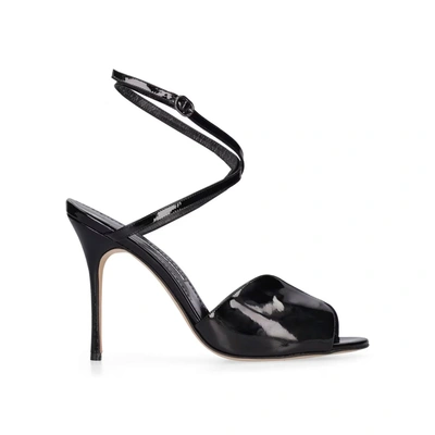 Shop Manolo Blahnik Hourani 105 Sandals In Black