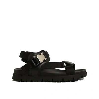 Shop Prada Sport Sandals In Black