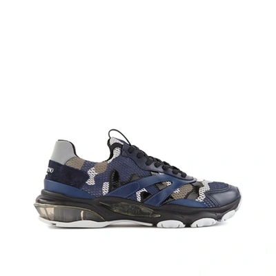 Shop Valentino Bounce Sneakers In Blue