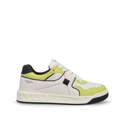 Shop Valentino One-stud Sneakers In White