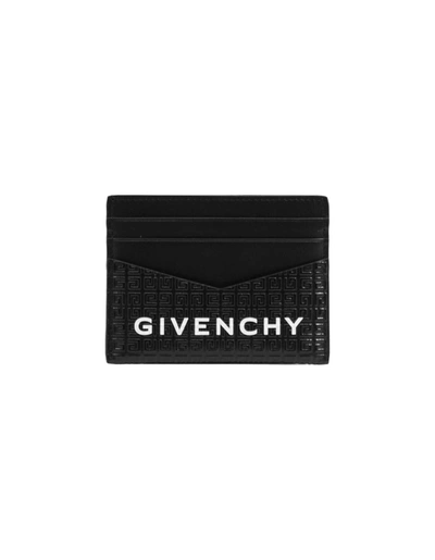 Shop Givenchy Micro 4g Leather Card Holder In In Black