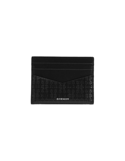 Shop Givenchy Micro 4g Leather Card Holder In In Black