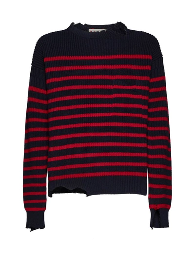Shop Marni Sweaters In Blu Marine