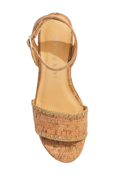 Jack Rogers Flagler Platform Wedge Sandal In Cork