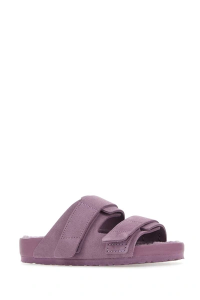 Shop Birkenstock 1774 Slippers In Purple