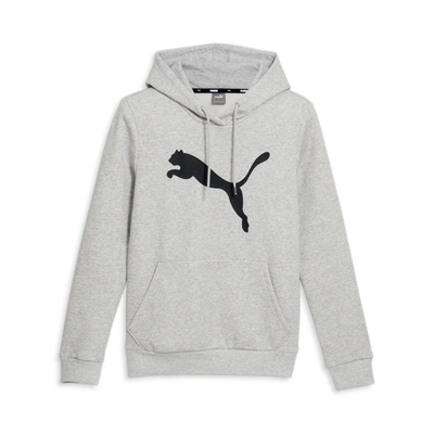 Shop Puma Women's Essentials Big Cat Logo Hoodie In Grey