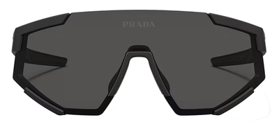 Shop Prada Ps 04ws Dg006f Shield Sunglasses In Grey