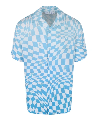 Shop Off-white Mini Monogram S/s Shirt In Blue