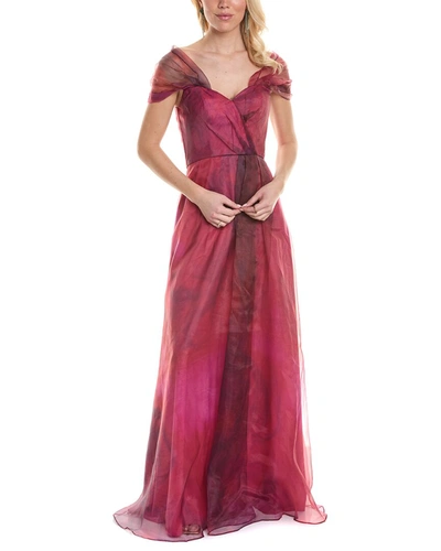 Shop Rene Ruiz Rene By  Collection Off-the-shoulder Organza Gown In Pink