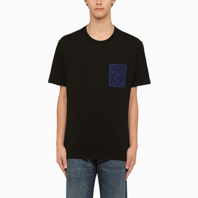 Shop Loewe | Black Crew-neck T-shirt With Logo