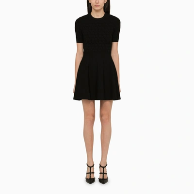 Shop Valentino | Black Short Dress With Toile Iconographe Motif