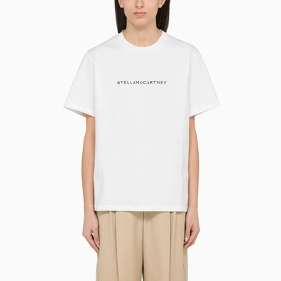 Shop Stella Mccartney | White Crew-neck T-shirt With Logo