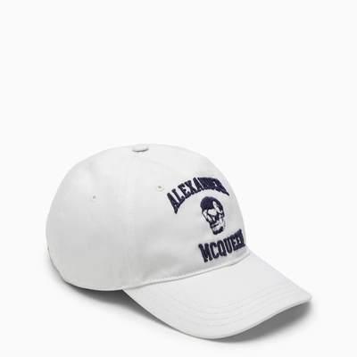Shop Alexander Mcqueen | White Baseball Cap With Logo