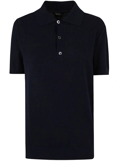 Shop Tom Ford Knitwear Polo Clothing In Blue