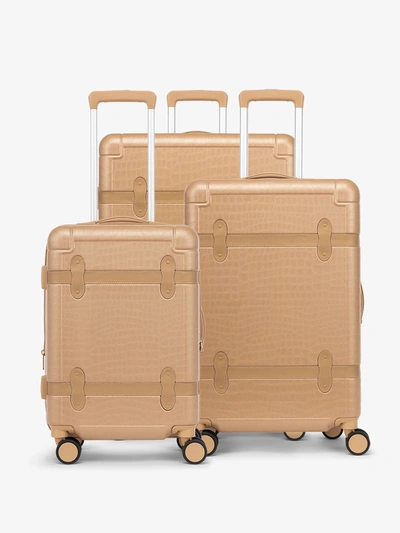 Shop Calpak Trnk 3-piece Luggage Set In Trnk Almond
