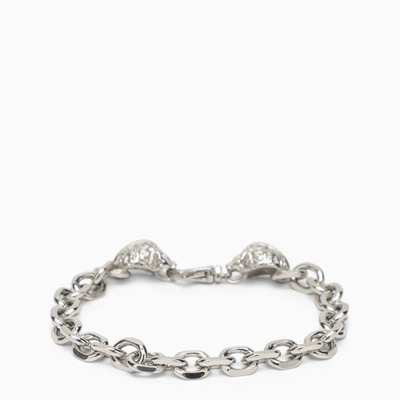 Shop Emanuele Bicocchi | Silver 925 Skull Chain Bracelet In Metal