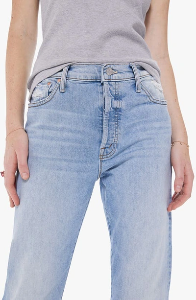 Shop Mother The Ditcher Crop Straight Leg Jeans In Resting Beach Face
