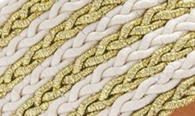 Shop Jack Rogers Jacks Rope Sandal In Gold Metallic/ivory/ivory