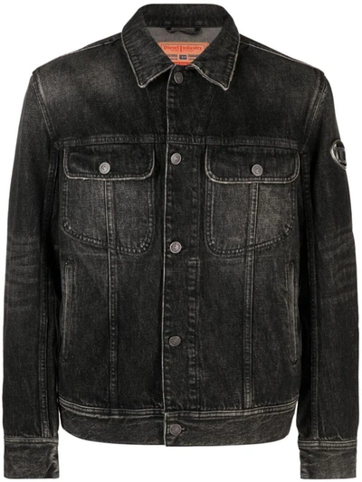 Shop Diesel Barcy Jacket Clothing In Grey