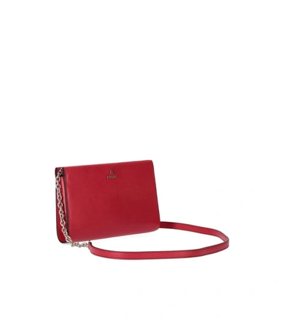 Shop Furla Camelia Mini Red Crossbody Bag