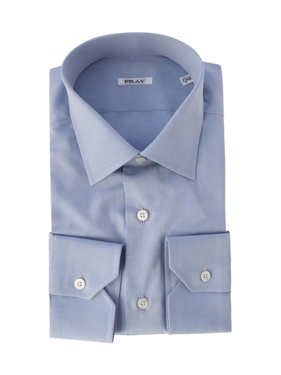 Shop Fray Classic Cotton Shirt In Blue