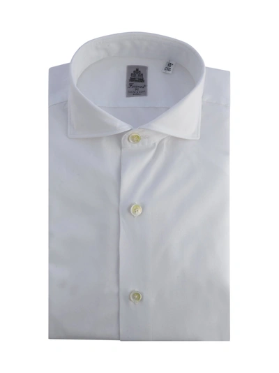 Shop Finamore Cotton Shirt In White
