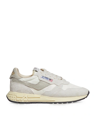 Shop Autry Reelwind Low Sneakers In Nylon And Suede  In White