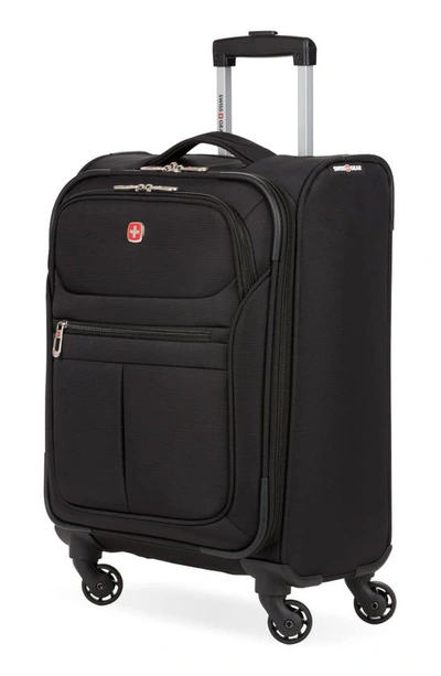 Shop Swissgear 18" Expandable Spinner Suitcase In Black