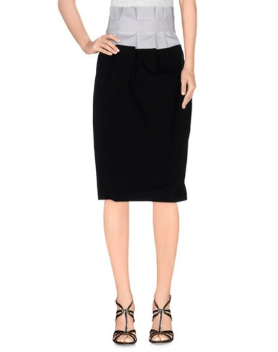 Vionnet Knee Length Skirt In Black