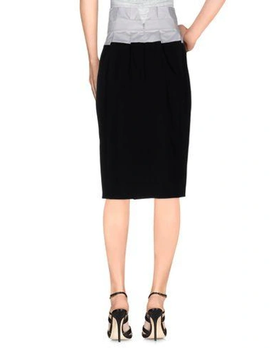 Shop Vionnet Knee Length Skirt In Black
