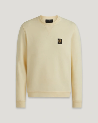 Shop Belstaff Sweatshirt Für Herren Cotton Fleece In Yellow Sand