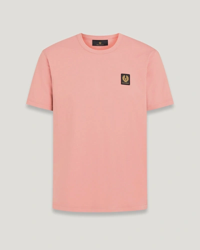 Shop Belstaff T-shirt In Rust Pink