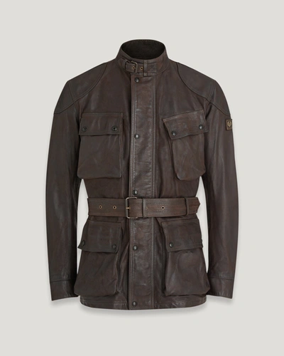 Shop Belstaff Legacy Trialmaster Panther Jacke Für Herren Hand Waxed Leather In Antique Brown