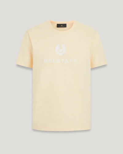 Shop Belstaff Signature T-shirt In Yellow Sand