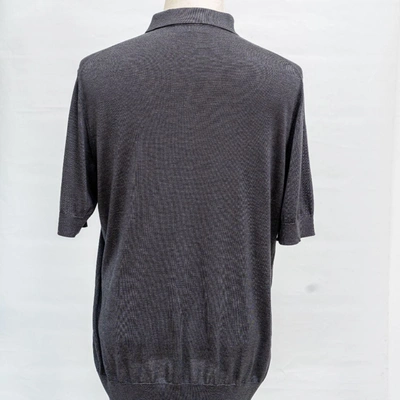 Pre-owned Dolce & Gabbana Grey Polo Knit Silk Shirt