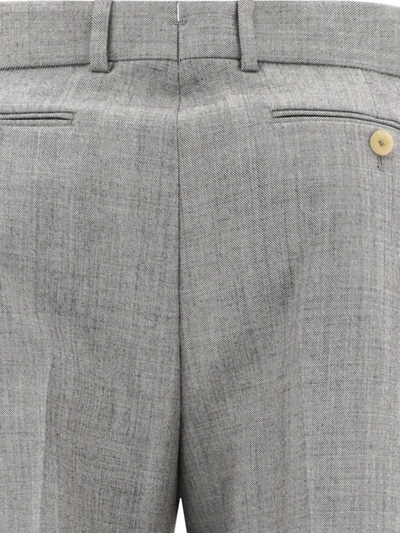 Shop Alexander Mcqueen Wool Tailored Trousers In Grey