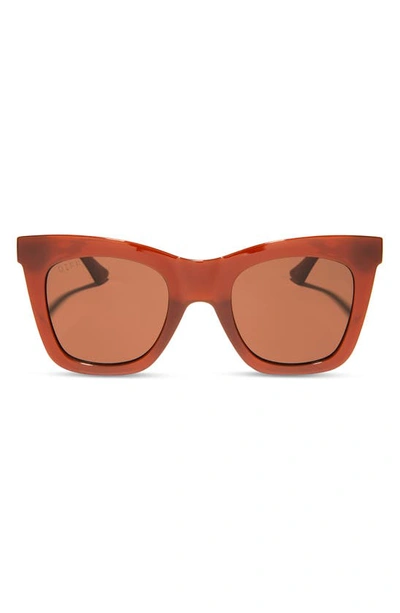 Shop Diff 50mm Talia Cat Eye Sunglasses In Nutshell