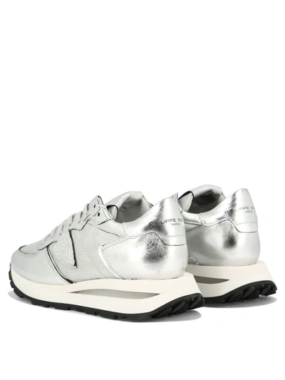 Shop Philippe Model "tropez" Sneakers In Silver
