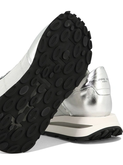 Shop Philippe Model "tropez" Sneakers In Silver
