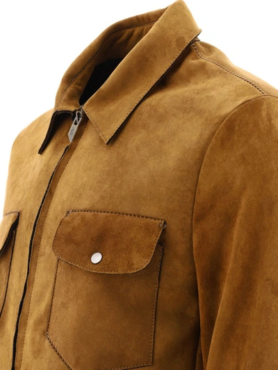 Shop Salvatore Santoro Suede Jackets In Brown