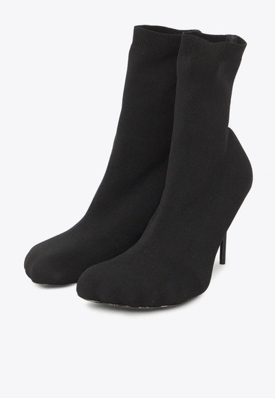 Shop Balenciaga Anatomic 90 Stretch Knit Ankle Boots In Black